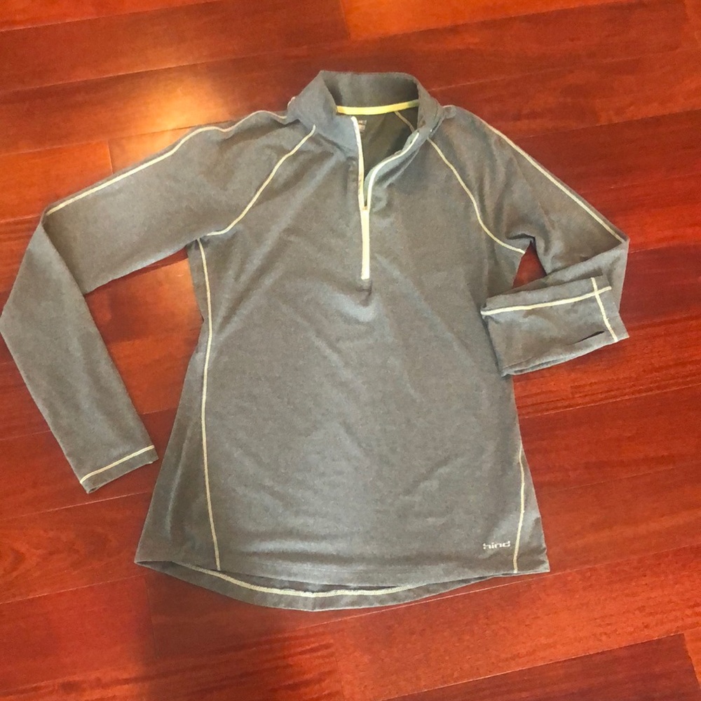 Hind women’s athletic zip up long sleeve top sz sm